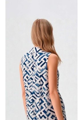 Blusa Para Mujer Manga Sisa Azul Marca L&H Ref. 1F412716