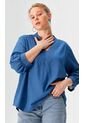 Blusa Para Mujer Manga 3/4 Azul Indigo Marca L&H Ref. 3K412145 de L&H