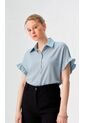 Blusa Para Mujer Manga Corta Azul Marca L&H Ref. 1F412676 de L&H