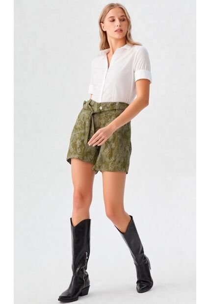 Bermuda Para Mujer Verde Marca L&H Ref. 2I410051