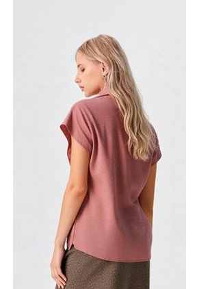 Blusa Para Mujer Manga Corta Rosado Marca L&H Ref. 1F412714