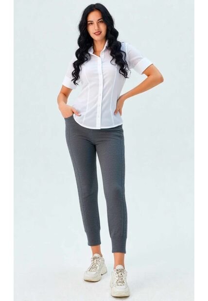 Pantalon Para Mujer Gris Claro Marca L&H Ref. 2Tk407003