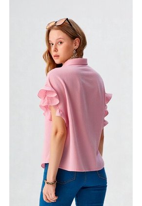 Blusa Para Mujer Manga Corta Rosado Marca L&H Ref. 1F412676