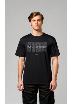 T-Shirt Para Hombre Negro Marca L&H Ref. 4K119004