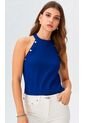 Blusa Para Mujer Manga Sisa Azul Marca L&H Ref. 4R412129 de L&H