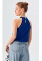 Blusa Para Mujer Manga Sisa Azul Marca L&H Ref. 4R412129 de L&H