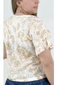 Blusa Para Mujer Manga Corta Beige Marca L&H de L&H