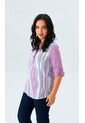 Blusa Para Mujer Manga 3/4 Azul Marca L&H Ref. 1F412682 de L&H