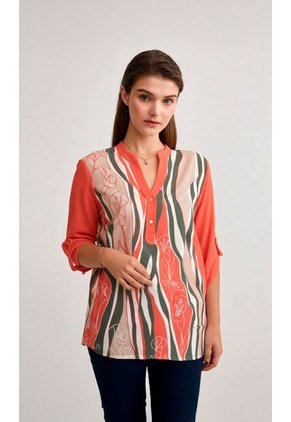 Blusa Para Mujer Manga 3/4 Verde Marca L&H Ref. 1F412682