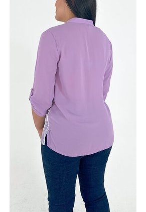 Blusa Para Mujer Manga 3/4 Azul Marca L&H Ref. 1F412682