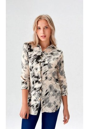 Blusa Para Mujer Manga 3/4 Cafe Marca L&H Ref. 1F412685