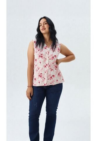 Blusa Para Mujer Manga Sisa Rosado Marca L&H Ref. 1F412698 L&H