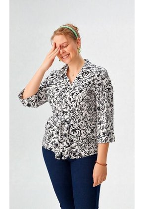 Blusa Para Mujer Manga 3/4 Negro Marca L&H Ref. 1F412717