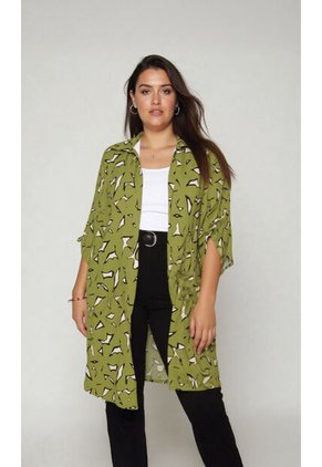Kimono Para Mujer. Verde Marca L&H Ref. 1F601004