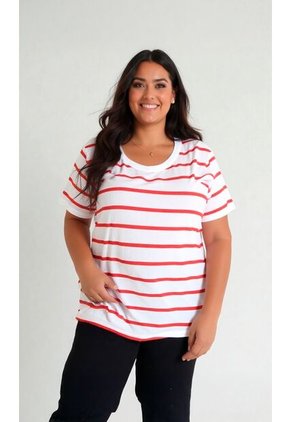 Camiseta Para Mujer. Manga 3/4 Rojo Marca L&H Ref. 1F609180