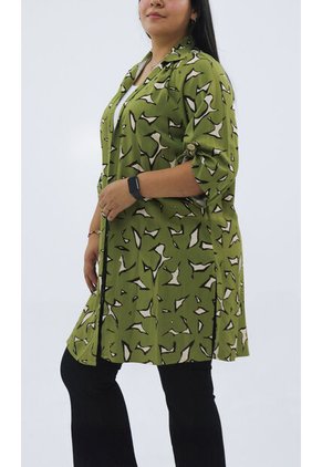 Kimono Para Mujer. Verde Marca L&H Ref. 1F601004