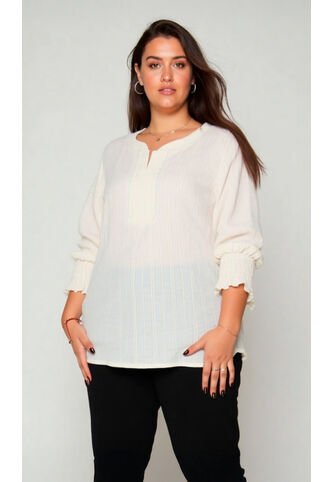 Blusa Para Mujer. Manga 3/4 Beige Marca L&H Ref. 1F612231 L&H