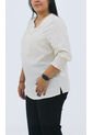 Blusa Para Mujer. Manga 3/4 Beige Marca L&H Ref. 1F612231 de L&H