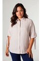 Blusa Para Mujer. Manga Corta Beige Marca L&H Ref. 1F612233 de L&H