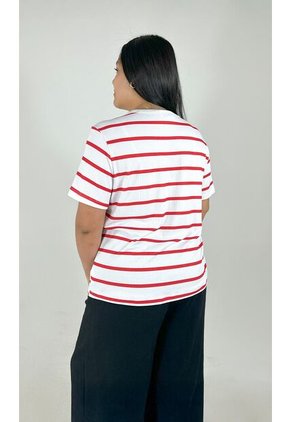 Camiseta Para Mujer. Manga 3/4 Rojo Marca L&H Ref. 1F609180