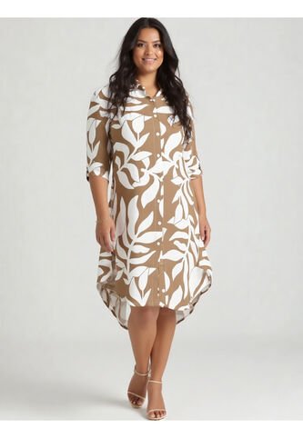 Bluson Para Mujer. Manga Corta Taupe Marca L&H L&H