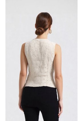 Chaleco Para Mujer Beige Marca L&H Ref. 1G425002