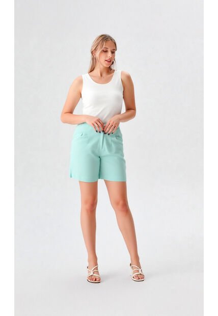 Bermuda Para Mujer Verde Marca L&H Ref. 2I410045