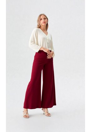 Pantalon Para Mujer Vino Marca L&H Ref. 2J407032