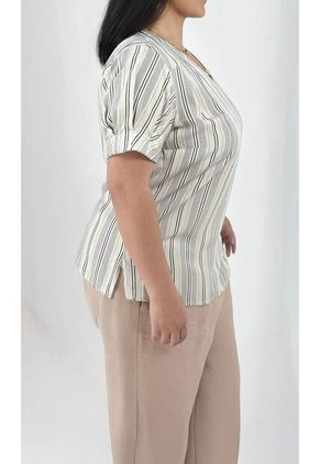 Blusa Para Mujer. Manga Corta Verde Marca L&H Ref. 1F612221