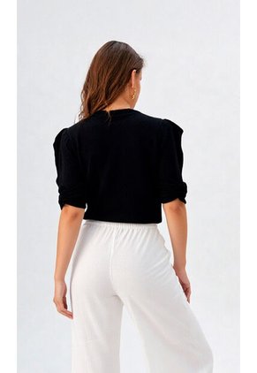 Camiseta Para Mujer Manga Corta Negro Marca L&H Ref. 2J409105