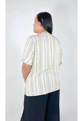Blusa Para Mujer. Manga Corta Verde Marca L&H Ref. 1F612221