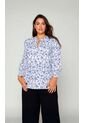Blusa Para Mujer. Manga 3/4 Azul Marca L&H Ref. 1F612225 de L&H