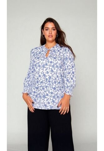 Blusa Para Mujer. Manga 3/4 Azul Marca L&H Ref. 1F612225 L&H