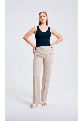 Pantalon Para Mujer Beige Marca L&H