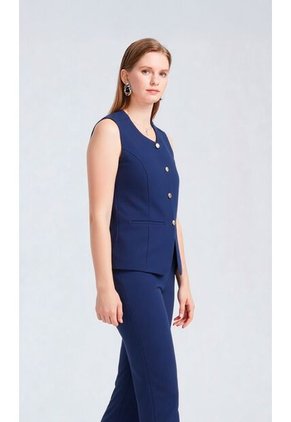 Chaleco Para Mujer Azul Marca L&H Ref. 1G425001