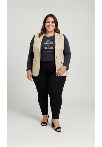 Chaleco Para Mujer. Beige Marca L&H L&H