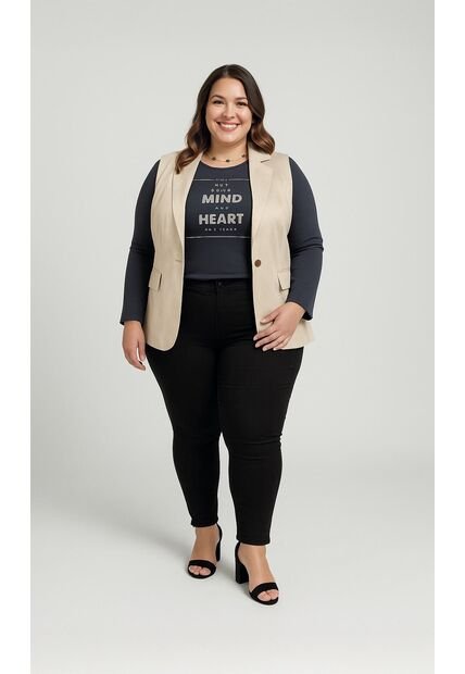 Chaleco Para Mujer. Beige Marca L&H