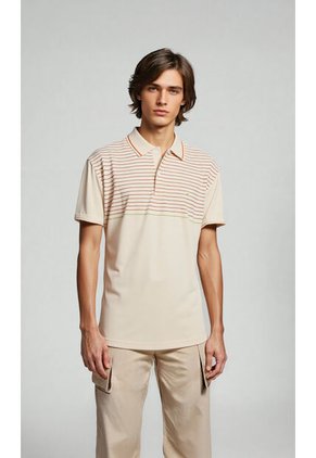 Polo Para Hombre Beige Marca L&H Ref. 4K109112