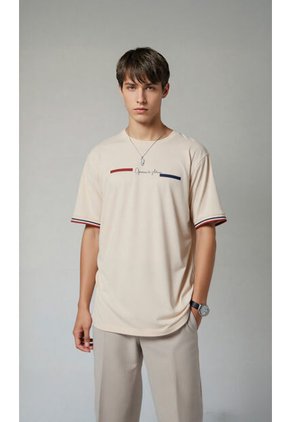 T-Shirt Para Hombre Beige Marca L&H Ref. 4K109116