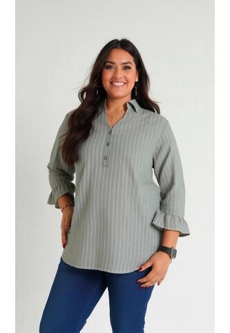 Blusa Para Mujer. Manga 3/4 Verde Marca L&H Ref. 5P612100 L&H
