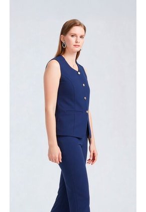 Chaleco Para Mujer Azul Marca L&H Ref. 1G425001