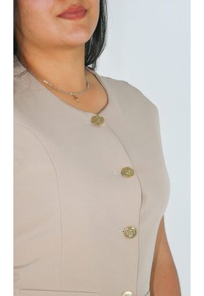 Chaleco Para Mujer Beige Marca L&H Ref. 1G425001