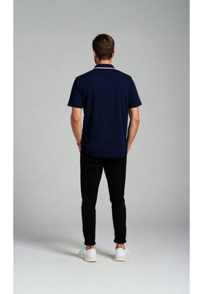 Polo Para Hombre Azul Marca L&H Ref. 4K109118