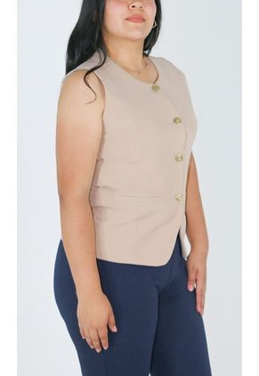 Chaleco Para Mujer Beige Marca L&H Ref. 1G425001