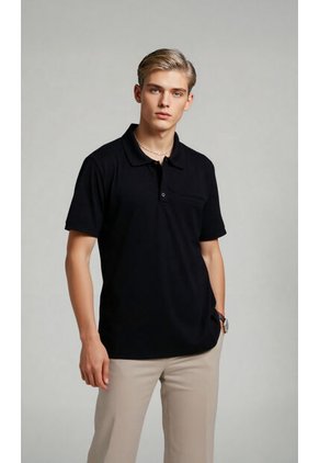 Polo Para Hombre Negro Marca L&H Ref. 4Q109182