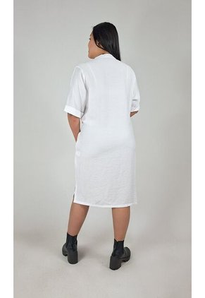 Vestido Para Mujer. Manga Corta Blanco Marca L&H Ref. 1Y617016