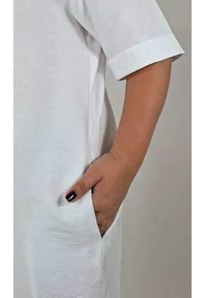 Vestido Para Mujer. Manga Corta Blanco Marca L&H Ref. 1Y617016