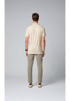 Polo Para Hombre Beige Marca L&H Ref. 4K109112
