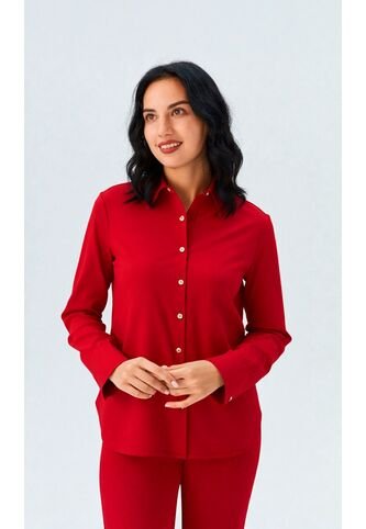 Blusa Para Mujer Manga Larga Rojo Marca L&H Ref. 1F412696 L&H