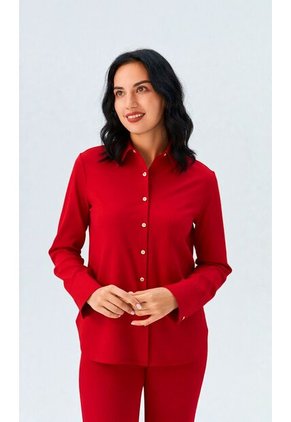 Blusa Para Mujer Manga Larga Rojo Marca L&H Ref. 1F412696